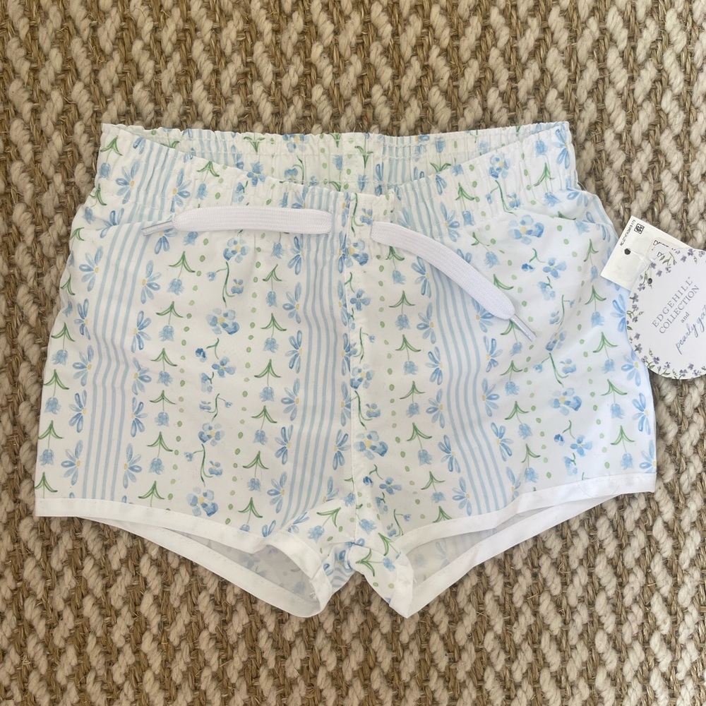 Edgehill Collection x Pearly Gates boys linear floral swim trunks 12/18m